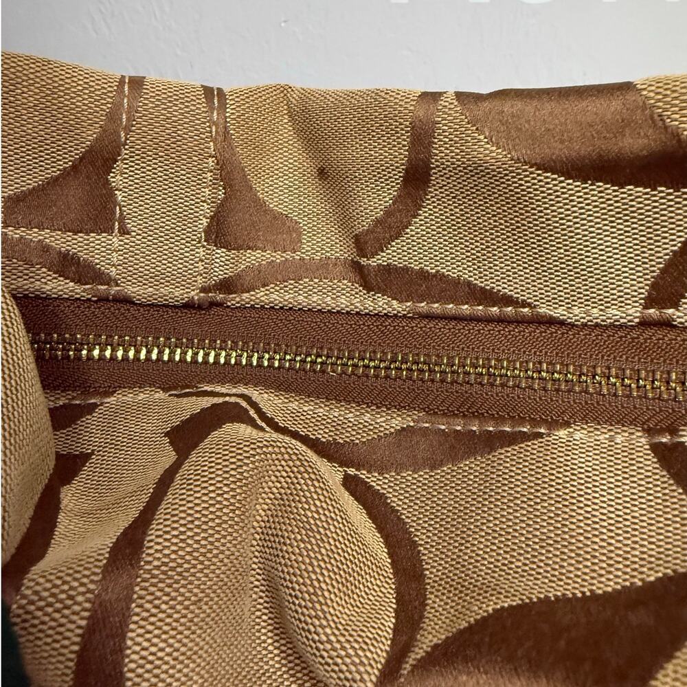 y2k COACH Black Brown Carly Large Hobo Signature Shoulder Bag Purse - Picture 8 of 16